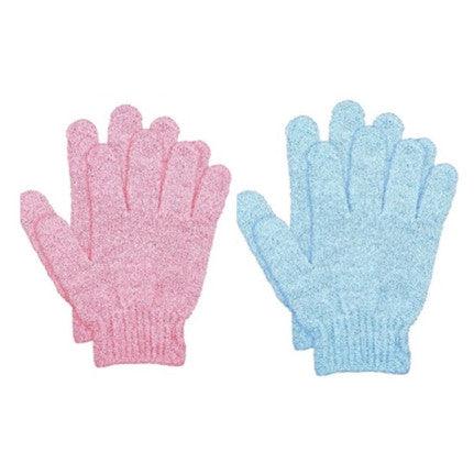 A two-pair pack of exfoliation gloves designed to gently remove dead skin cells, leaving your skin smooth and refreshed.