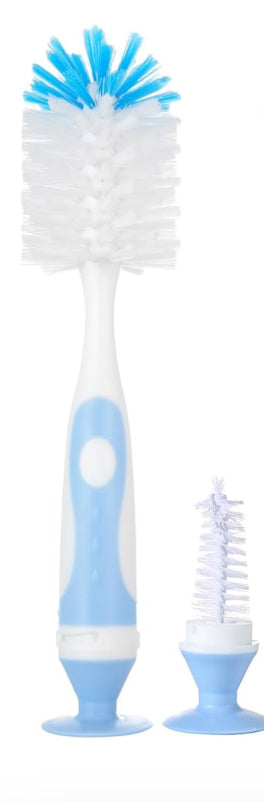 2-in-1 Baby Bottle Brush Set: Multifunctional Bristle Brush! Baby Blue